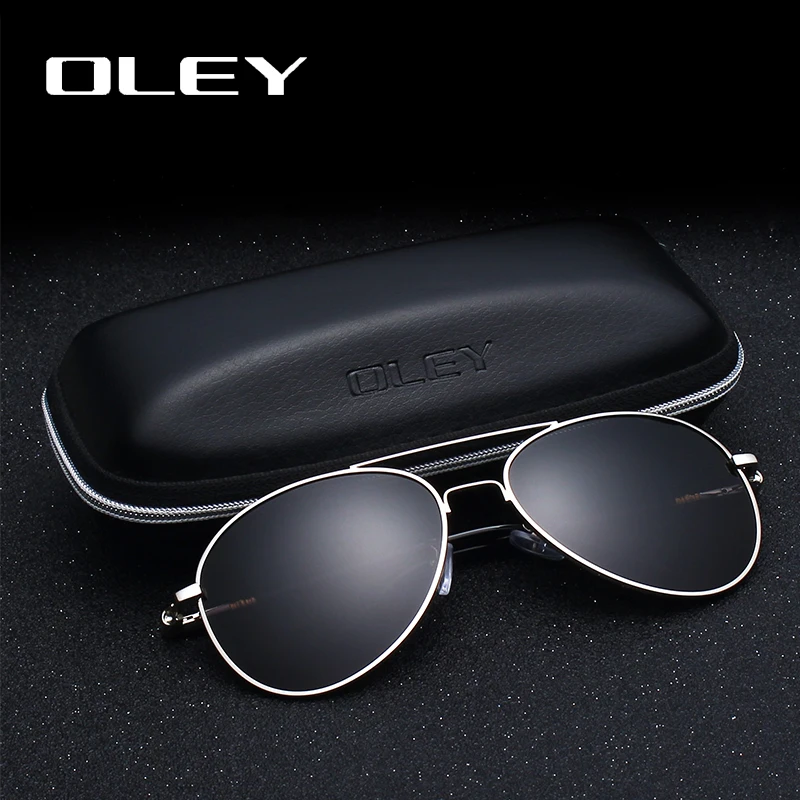 OLEY Brand Classic Pilot Polarized Sunglasses Fashion Retro Men Business  Glasses Beach UV Protection Unisex Goggles Y1209