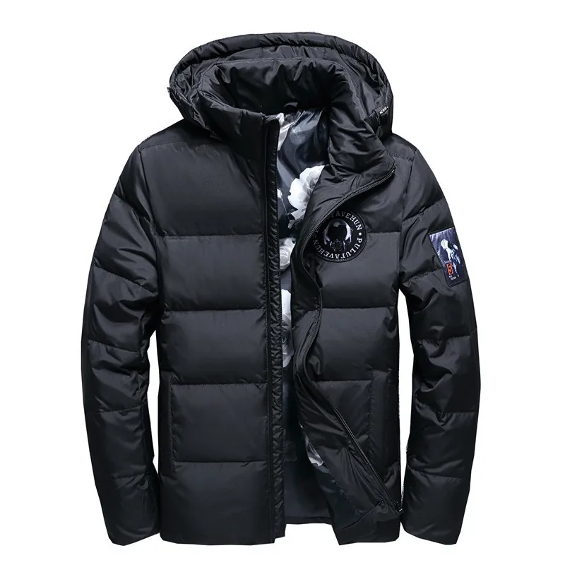 Мужская пуховая куртка с капюшоном, зимние мужские теплые пуховые пальто, Мужская стеганая куртка, теплая верхняя одежда, отстегивающиеся парки с капюшоном на снежную погоду