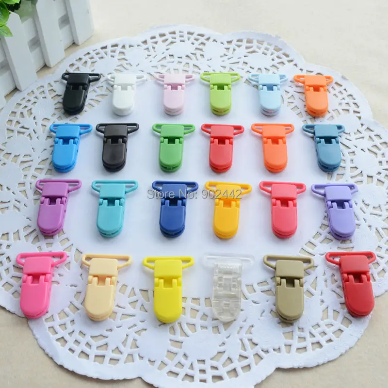Wholesale 1000 PCS/Lot 25MM KAM Baby Bib Clips, Plastic Smoother Clip