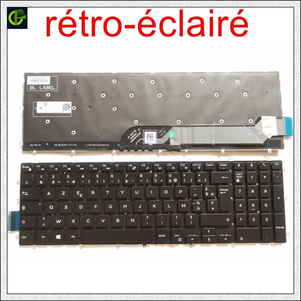 

French Azerty Backlit keyboard for Dell 15 5567 7559 5665 15-7000 5765 5767 5565 vostro 5568 V5568 PK131Q02B06 FR laptop
