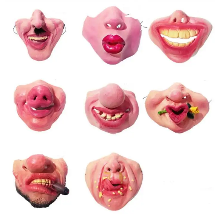 Halloween Zombie Latex Horror Mask Lower Half Face Fancy Dress Party