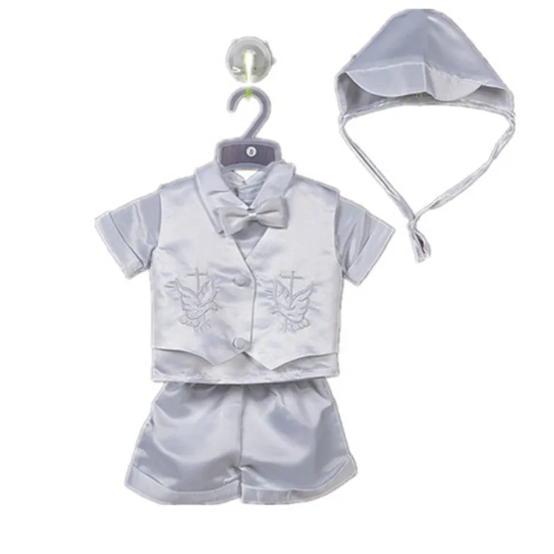 

BBWOWLIN Baby Boy Christening Baptism Clothes White Cross Pattern for 0-2Y Baby Boy Clothes 70684