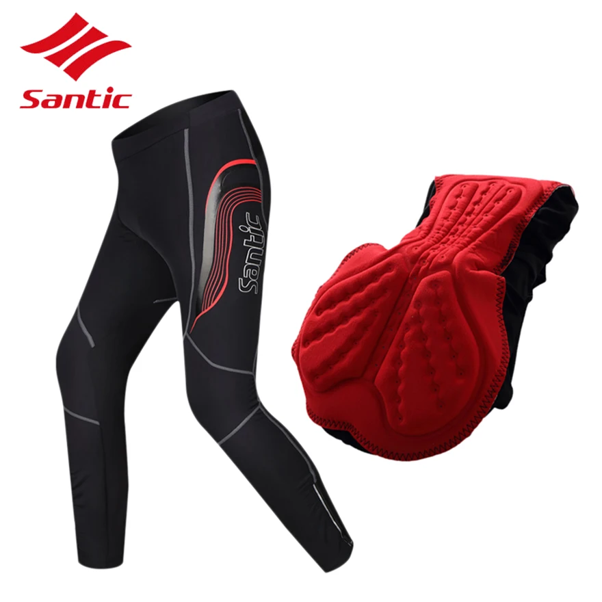 Santic Cycling Pants Men 2018 Winter Thermal PRO Padded Long Bike Pants