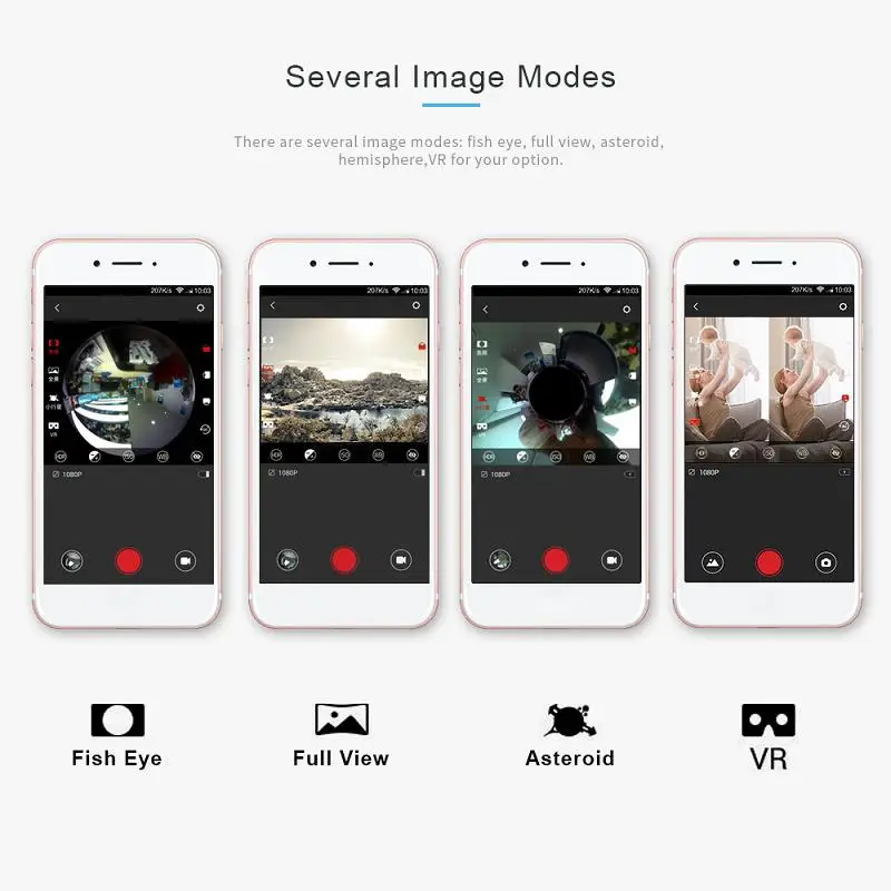 Ordro 360 градусов Full View видеокамера D5 1080p FHD Портативная Цифровая WIFI циклическая