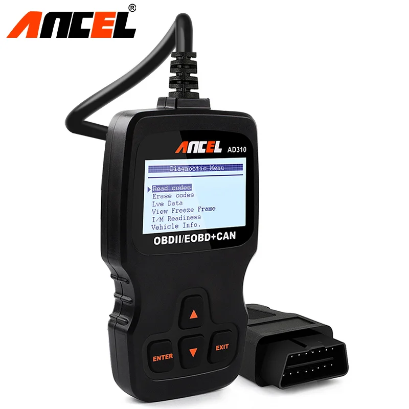 Ансель AD310 OBD2 Авто Код ошибки вина стереть Reader сброс сканер ЖК дисплей Дисплей