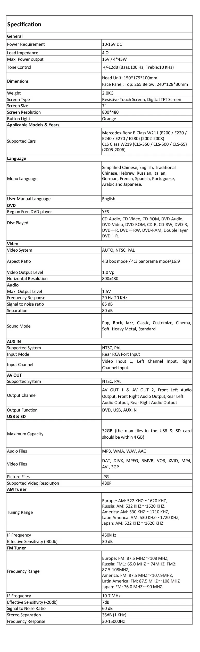 Best XTRONS 7 inch 2 din Radio Car DVD Player CANbus GPS Navigation for Mercedes Benz E-Class W211 E200 E220 E240 E270 E280 2002-2008 17 Best XTRONS 7 inch 2 din Radio Car DVD Player CANbus GPS Navigation for Mercedes Benz E-Class W211 E200 E220 E240 E270 E280 2002-2008 17