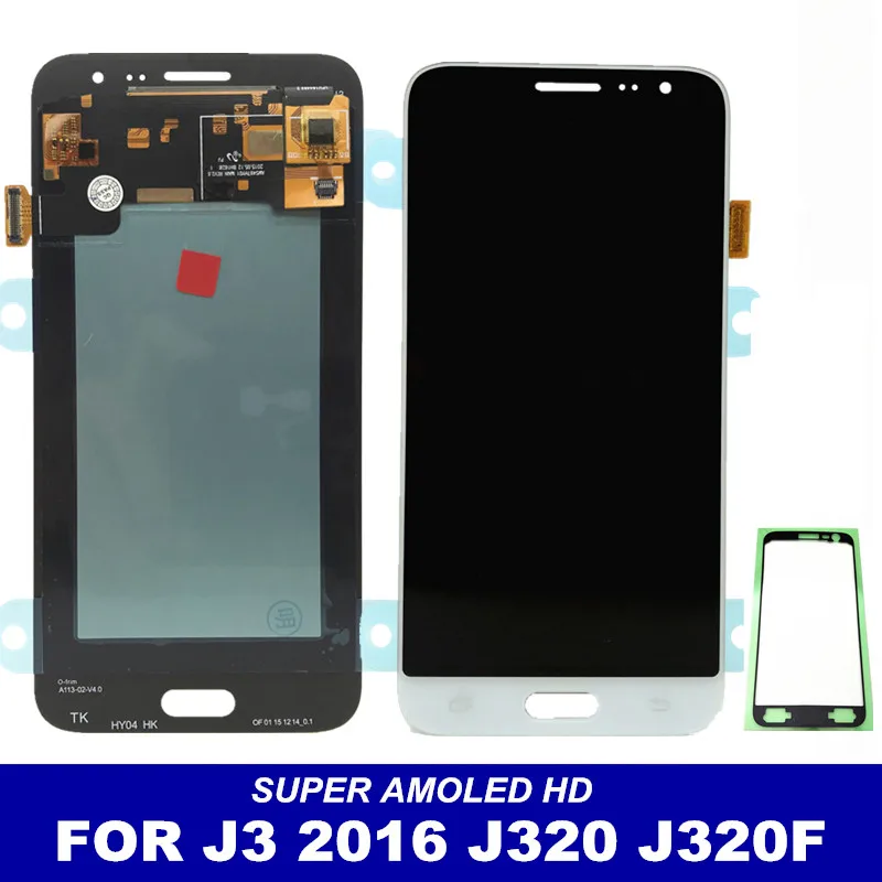 Протестированный рабочий J320 ЖК-дисплей для Samsung Galaxy J3 2016 J320A J320F J320FN AMOLED кодирующий