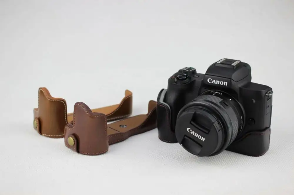 canon eos m50 leather case