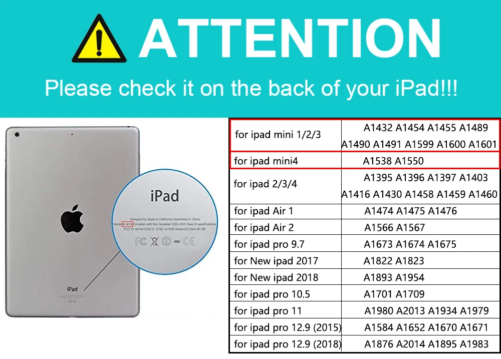 Для Apple iPad Mini 4 3 2 1 чехол, тонкий из искусственной кожи+ ТПУ Мягкий задний теплоотвод смарт-чехол для iPad Mini4 Mini 2 Чехол Funda
