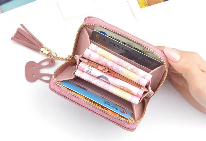 UOSC 2019 кожаный женский бумажник на застежке маленький тонкий карман для монет дизайнерские женские Кошельки Держатели карт Роскошные