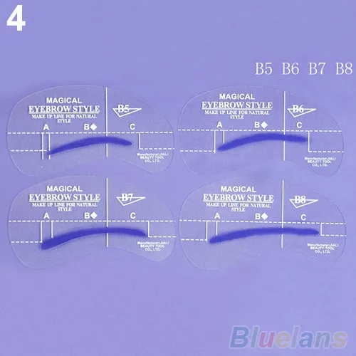 2 комплекта набор трафаретов для ухода за шерстью макияж Формирование DIY Красота бровей Шаблон инструменты