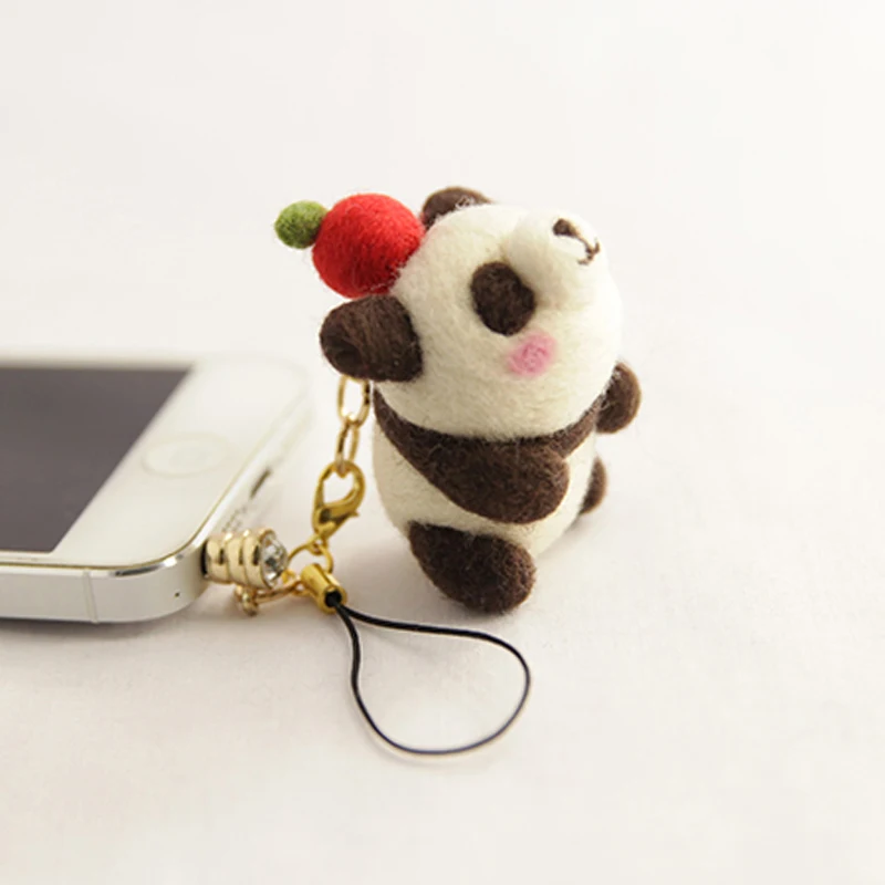 

1 Set DIY Material Bag for Beginner Non-finished Products Wool Felt Poke of Phone Accessories Handmade Felt Poked for Needles