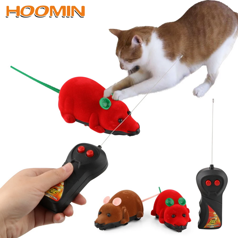 

HOOMIN Mice Cat Toys Electric Mouse Cat Funny Playing Toys Remote Control Simulated Wireless RC Pet Supply False Mouse Novelty
