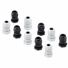 10 шт. PG9 черный белый кабельный ввод пластиковые Водонепроницаемые кабельные сальники разъемы соединения 4-8 мм для распределительных панелей машина Mayitr