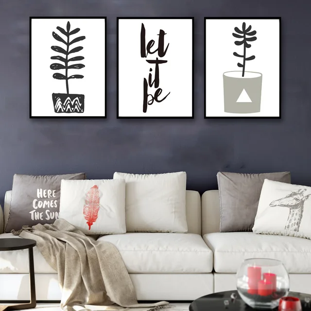 Nordic Fumetto Piante Foglia Foglie Art Canvas Stampa Poster Pittura ... Nordic Fumetto Piante Foglia Foglie Art Canvas Stampa Poster Pittura ...