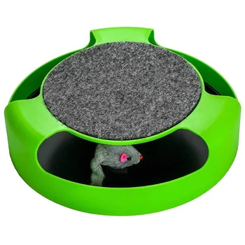 

Cat Interactive Toy Cat Toy With Rotating Running Mouse And A Two In One Scratching Pad Catch The Mouse Quality Cat Toy For Al