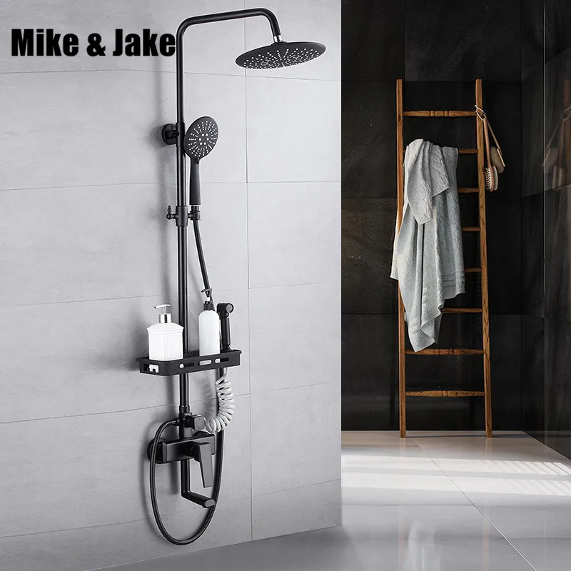 Buy Black shower mixer set with bidet bathroom shower