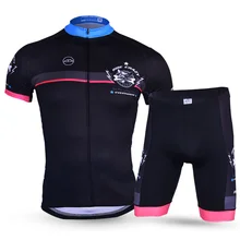 Новое поступление, летние дышащие Ropa Ciclismo для мужчин, короткий рукав, черный трикотаж, наборы быстросохнущие MTB велосипед/Одежда для езды на велосипеде, велосипедные наборы