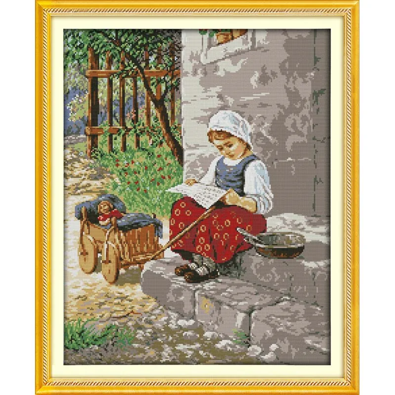 

Free shopping Needlework,DIY Cross stitch,Sets For Embroidery kits,Cute sensible baby Counted Cross-Stitching,Wall Home Decor