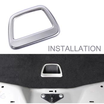 

JEAZEA ABS Silver Rear Trunk Tailgate Baffle Plate Handle Cover Trim Frame Decoration For Land Rover Discovery Sport 2015-2019