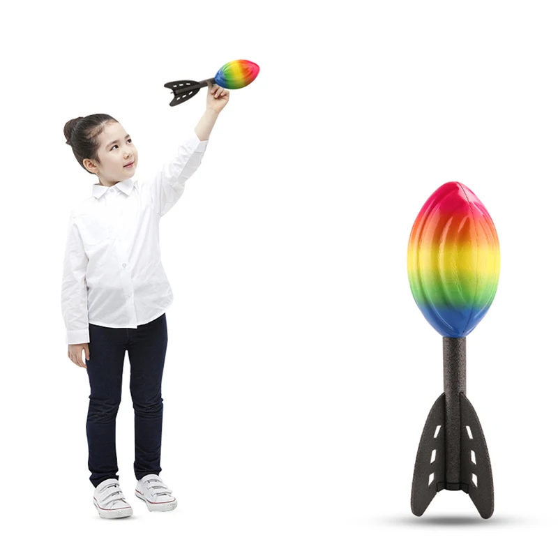 

1pc New Outdoor Parent-child Games Toys Rainbow Sports Darts Throw a toy PU Missile Protection Export Polyurethane Foam Rocket