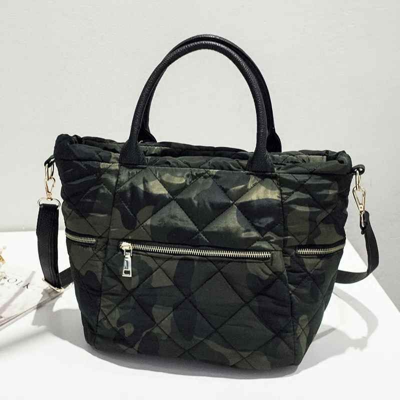 

Lasen Bag 2019 New Winter Space Bale Woman Cotton Totes oxford Feather Down Shoulder Bag birthday gift Designer lady handbag