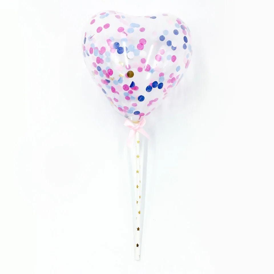 Nicro 5 дюймов розовое золото конфетти сердце круглый шар Торт Топперы мини латексный шар ремесло день рождения свадебное украшение# CDS24