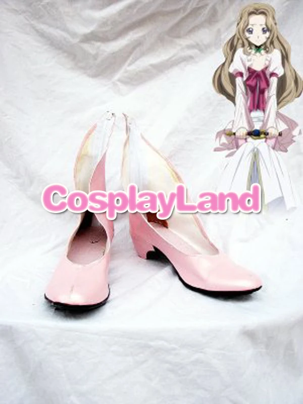 

Code Geass Nunnally Vi Britannia's Pink Cosplay Boots Shoes Anime Party Cosplay Show Boots Custom Made for Adult Women Shoes