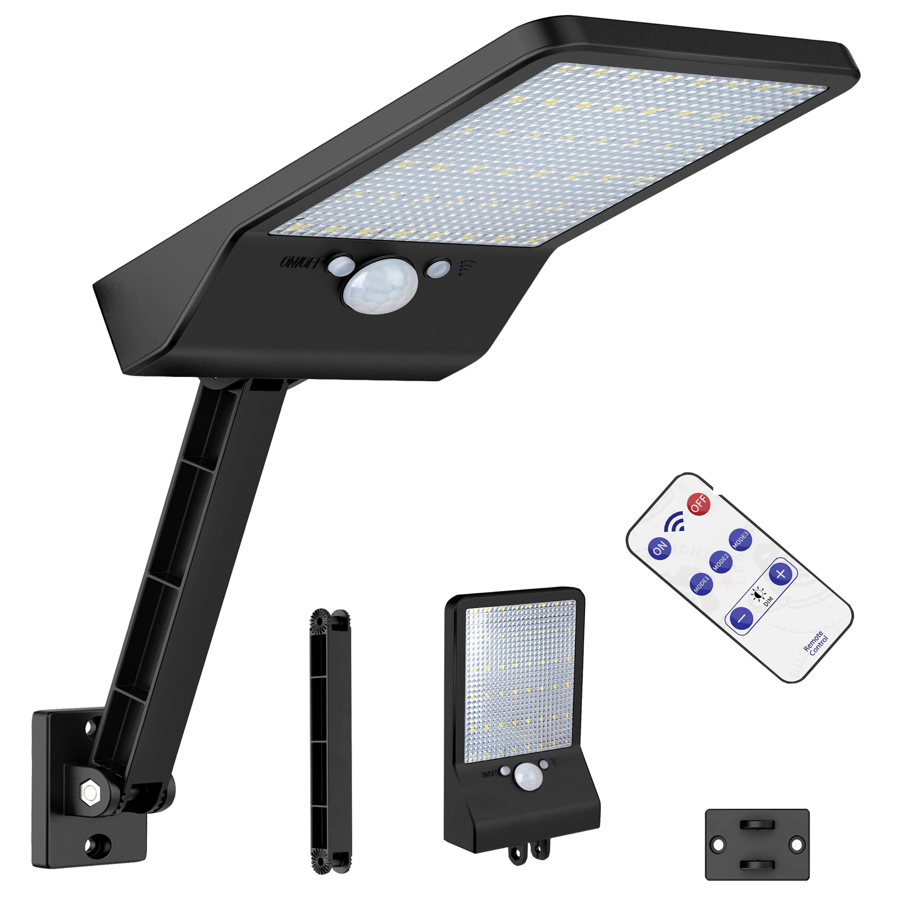 

48 LED Solar Powered Motion Sensor Security Lamp Waterproof IP65 remote control Outdoor Garden Light