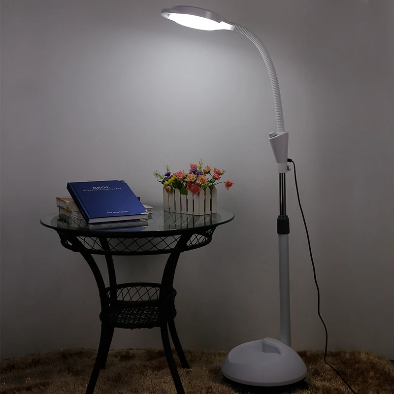 AC110-240V Dimming LED Medical Floor Lamp 8X Magnifying Glass Cold Light Operation Shadowless Lamp For Beauty Salon Nail Tattoo