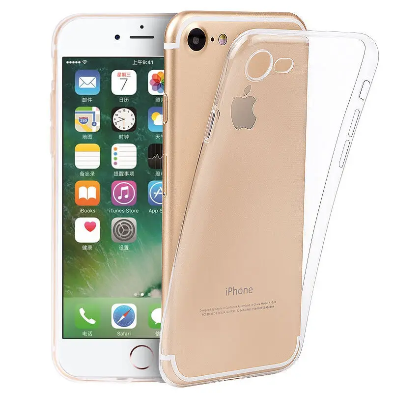 Ультратонкие прозрачные чехлы из ТПУ для iPhone X 8 8p 7 7p 6s 6sp 6 6p se 5 5s 5c 4 4s|Бамперы| |