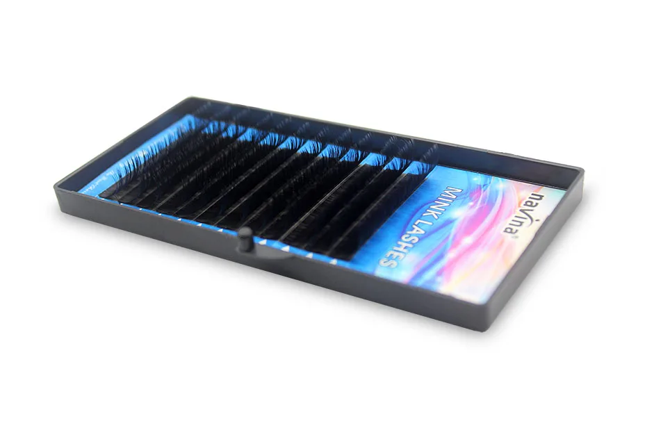 Navina 4Trays/lot 0.07C Natural Soft Individual Mink Eyelashes Extension Professionl Makeup Grafting Faux Cilia 8/10/12/14mm