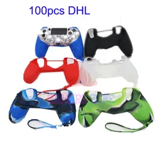 100 шт разноцветный силиконовый защитный чехол для Sony PS4 контроллер W/кольцо маховика