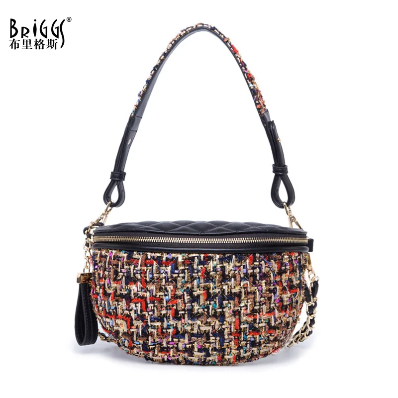 

luxury Waist Bag Shoulder Bags Vintage Chains Belt Bag Women Knitting Wool Handbag Brand Waist Pocket Lady Chest Bags
