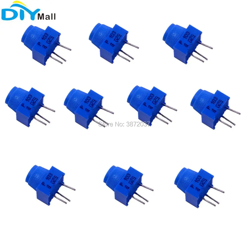 50pcs 3296W-103 3296 W 10K Ohm Trim Pot Trimmer Potentiometer