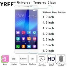 2 PCS Protetor de Tela de Vidro Temperado 2.5D Filme Universal 4.0 4.5 4.7 5.0 5.3 5.5 6.0 polegada Para Huawei ZTE Lenovo LG UMI Samsung