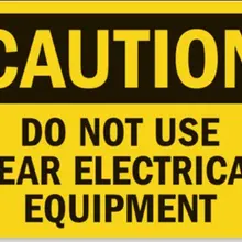 200 шт 20x15 см предостережение автоматическое не использовать рядом с электрическим оборудованием Водонепроницаемая наклейка из ПВХ, пункт № CA03