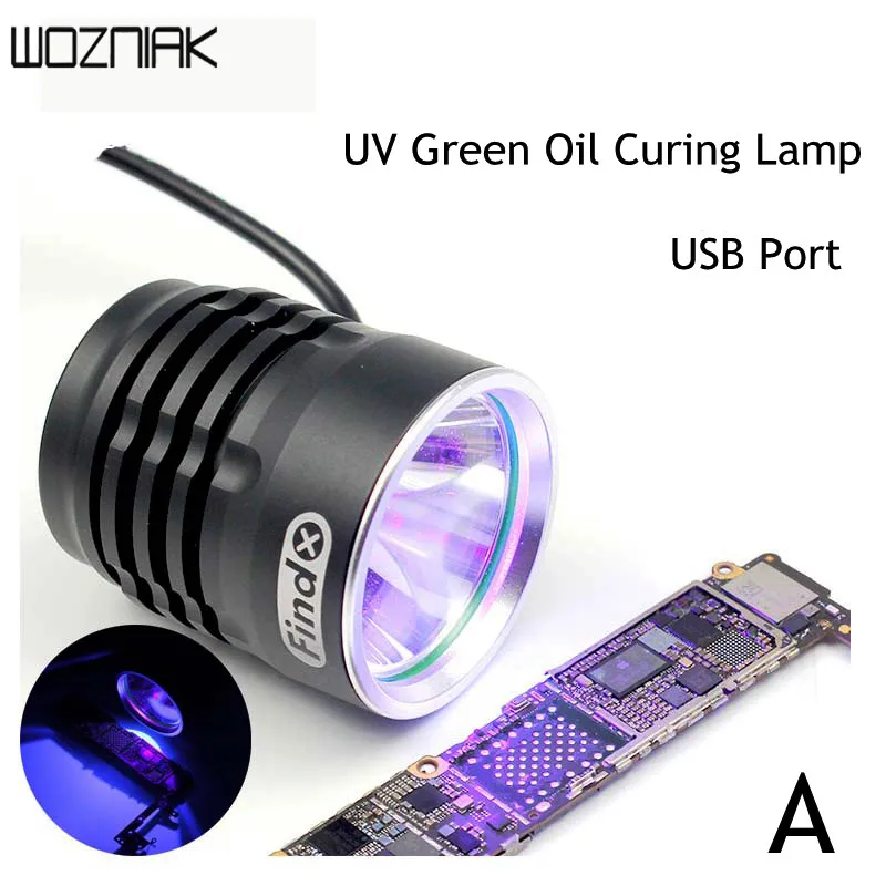 Ультрафиолетовый УФ-светильник для ремонта мобильных телефонов, зеленый масляный отверждаемый светильник светодиодный с двумя режимами питания