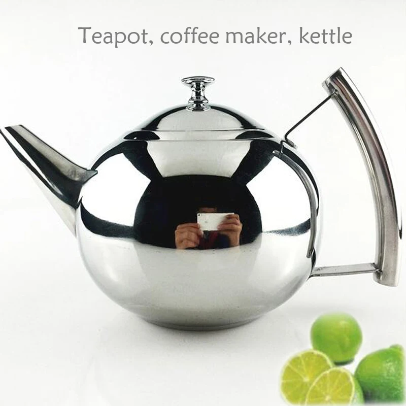 Stainless steel teapot with filter Hotel restaurant teapot restaurant
