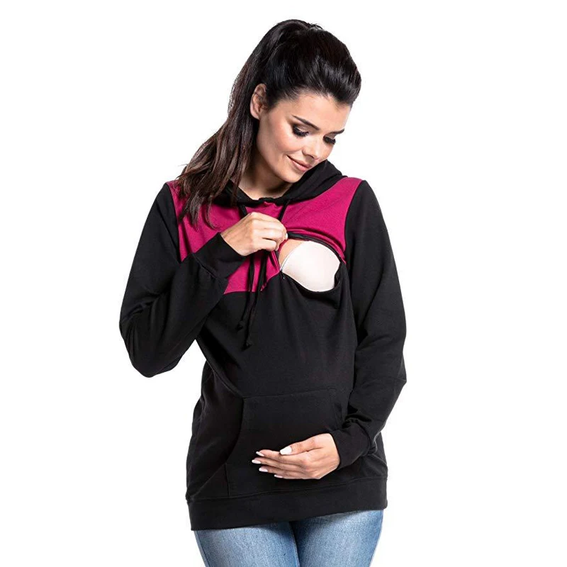 Winter New pregnancy Maternity Clothes long sleeve Nursing tops for Pregnant Women Breastfeeding