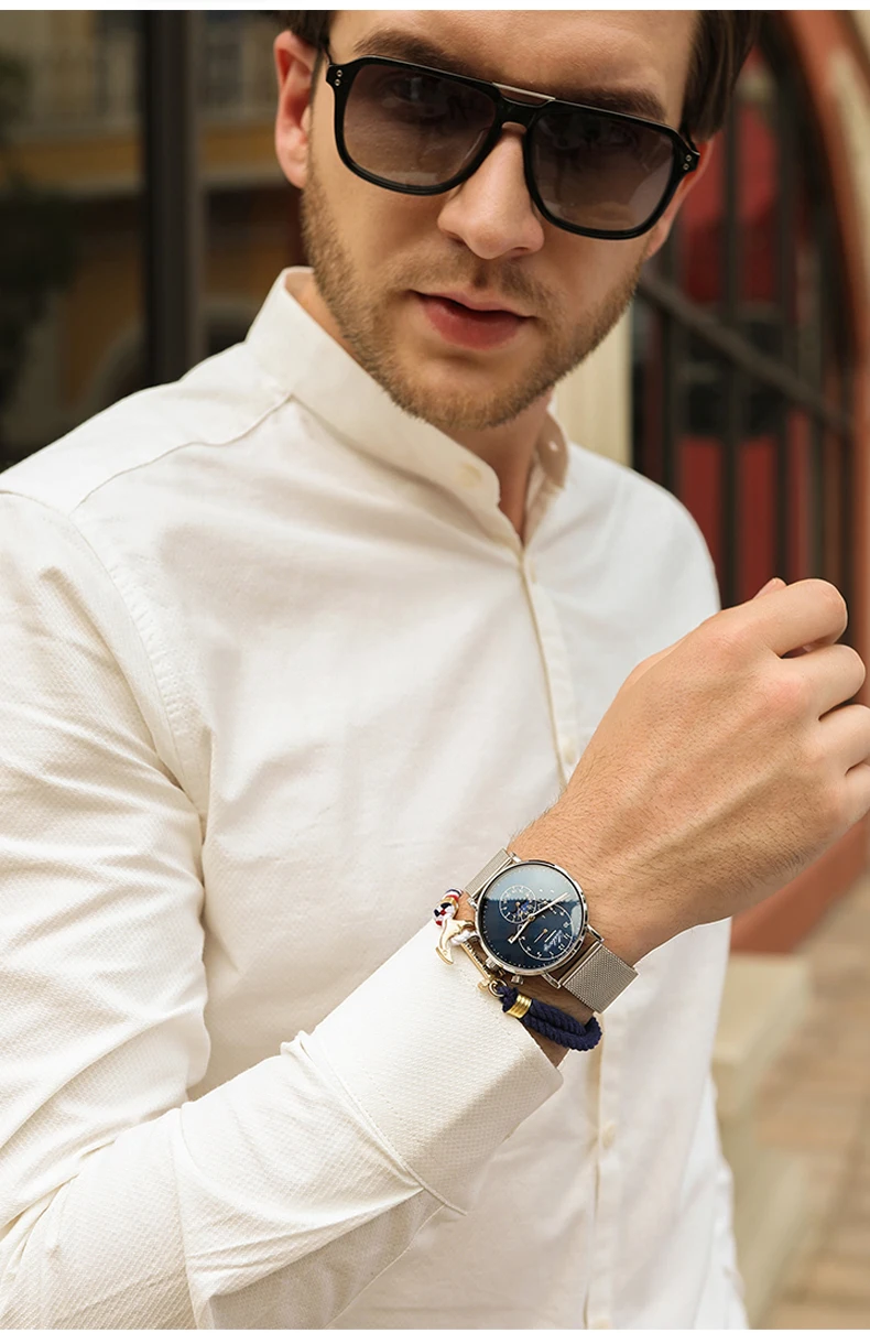 AILANG Топ люксовый бренд сапфировое стекло мужские часы, заводные автоматические механические reloj Swiss gear чехол минимализм часы