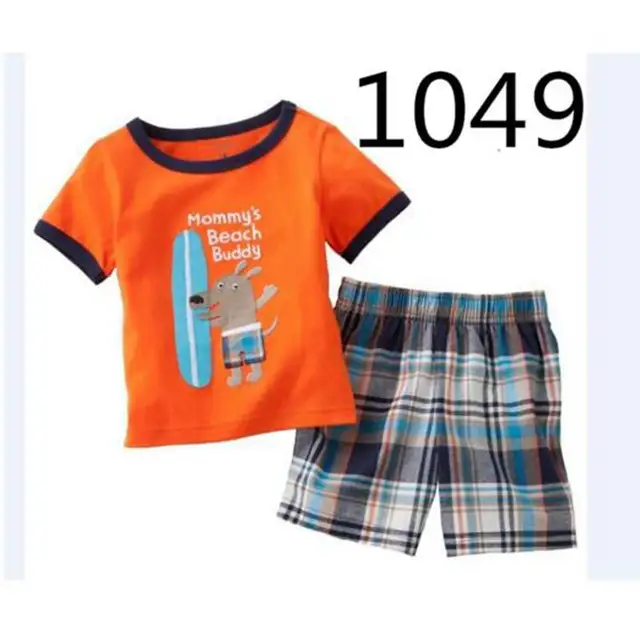 2018 Summer Boys Pajamas Sets Short Sleeve Children's Sleepwear 100