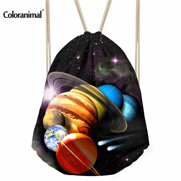 Coloranimal 3D планетарный принт мини рюкзак женский мочила сумки для хранения модные школьные сумки для подростков sac dos Drawstring сумка - Цвет: CC3193Z3