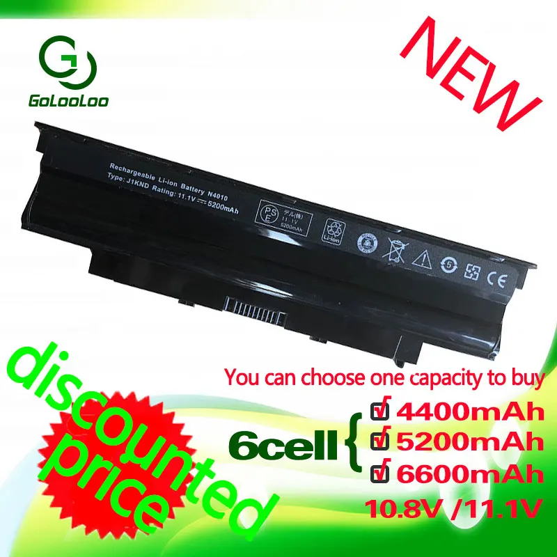 

Goloolo Laptop Battery j1knd for DELL Inspiron N5030 N7110 M411R M501 M5010 N3010 N311 13R 14R 15R 17R N5010 N5110 N4010