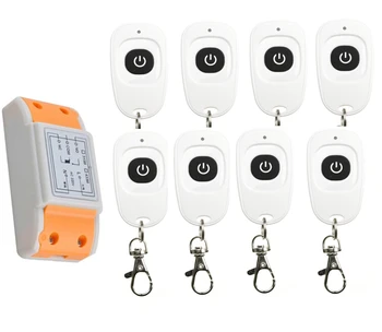 

2016 new 220 v 1 ch cool remote control switch 1 receiver + 8 transmitter more secure