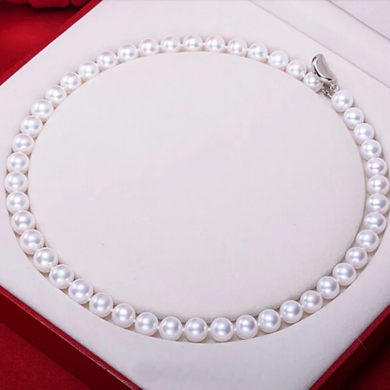 Round freshwater pearl necklace  (7)