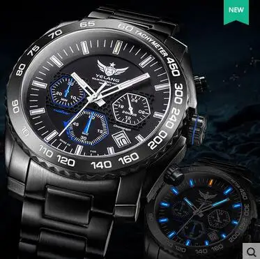 

Yelang Men Quartz Watch Solar Energy Tritium T100 Japan TOP Movement WR100M Sapphire Date Energy Display Military Watch