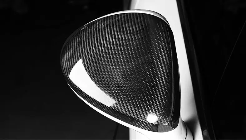 Углеродного волокна Боковая дверь вне зеркало заднего вида Кепки чехол накладка для Porsche Panamera(970) 2010 2011 2012 2013