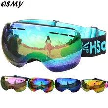Лидер продаж windersport двойной объектив UV400 Анти-туман широкий обзор Сферический лыжный очки для лыжного спорта унисекс лыжные очки