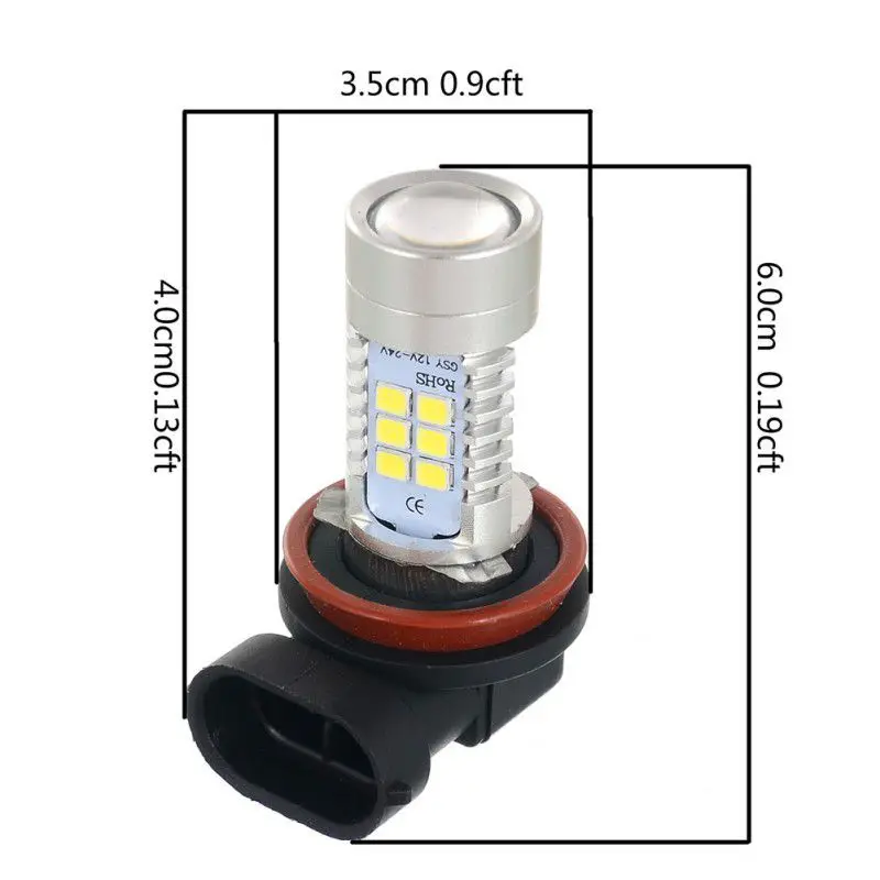 H8 H9 H11 21 Вт Автомобильный светодиодный лампы 3030 SMD СВЕТОДИОДНЫЙ противотуманный свет лампы Яркий белый 6000 K